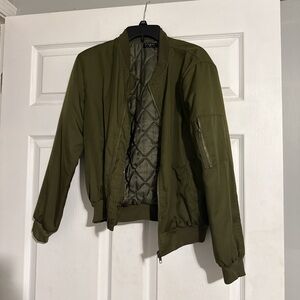 Women’s Olive Green Bomber Jacket size M